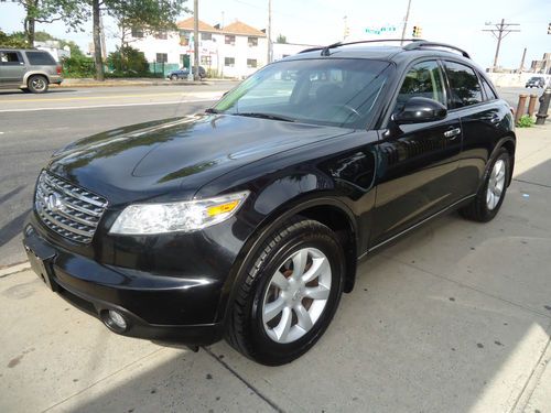 2004 infiniti fx35 v6 awd 138k leather one-owner carfax beautiful black on black