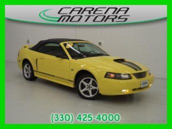 2003 ford used mustang gt convertible premium leather v8 yellow  clean carfax
