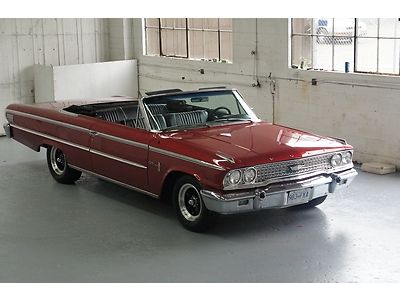 1963 ford galaxie 500 convertible 352 new top nice paint clean!