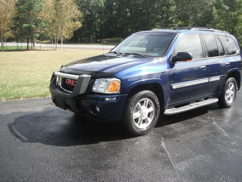 2003 gmc envoy slt indigo blue 4x4 leather sunroof original owner cd 4 door