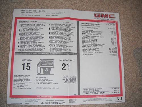 2003 GMC Envoy SLT Indigo Blue 4x4 Leather sunroof Original Owner CD 4 door, US $4,700.00, image 9