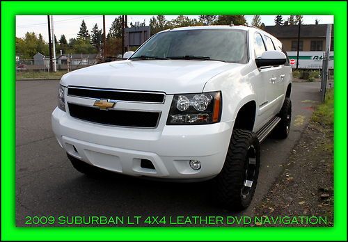 Lifted 4x4 leather dvd navigation suv 5.3l cd all wheel drive 3rd seat 4wd