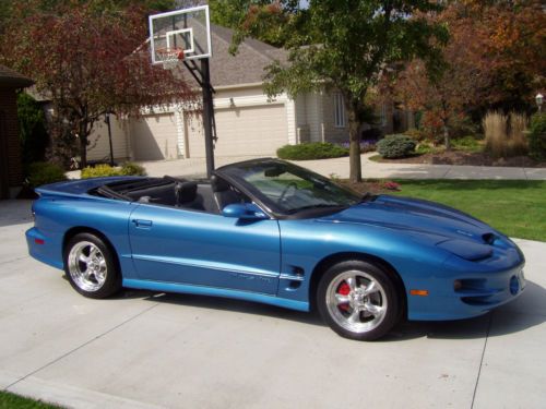 1999 firebird trans am convertible, medium blue metalic, 1 of 24 made, ram air