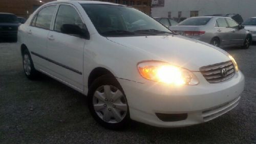 No reserve   2003 toyota corolla ce sedan 4-door 1.8l   03, 04, 05, 06