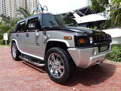 Florida expensive custom 2007 hummer h2 sut 4x4 show truck awd leather rare find