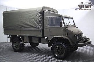 1961 unimog mercedes benz 6 cylinder engine green 404 troop carrier!