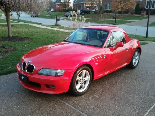 Bmw z3 2000 roadster convertible w/ hardtop, original owner!!,  pampered red z3!