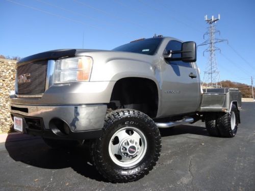 4x4-sierra 3500hd-drw-dual fuel tanks-welding flat bed-touch screen radio-nice