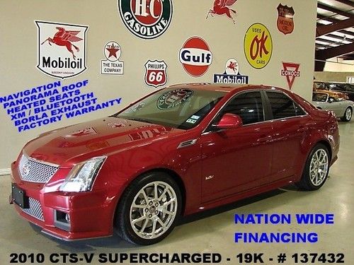 2010 cts-v sedan,auto,pano sunroof,nav,htd lth,bose,polish whls,19k,we finance!!