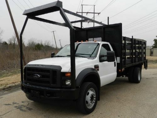2008 ford 14-ft stake flat bed f450 6.4l diesel for sale lift gate 34k-miles