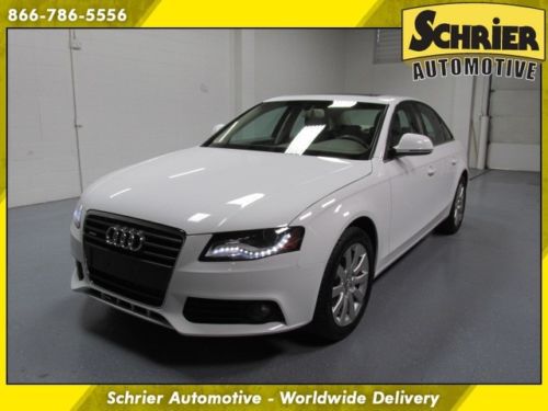 2009 audi a4 premium plus quattro 2.0t white aux sunroof hid