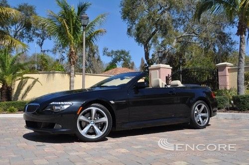 2009 bmw 650i convertible**sport/ cold weather packs**navi**prem sound*wood trim