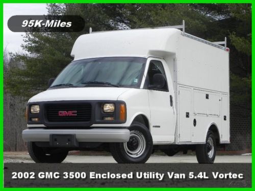 2002 gmc savana 3500 cutaway enclosed utility van 5.7l v8 vortec gas used chevy