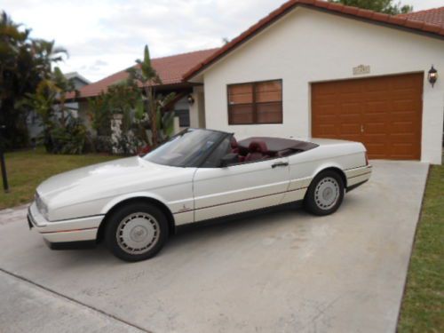 Stunning pearl white 1991 allante pininfarina design w/factory hardtop 119k