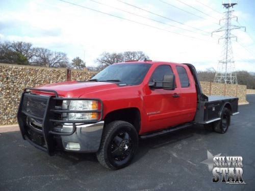 08 silverado 3500 lt2 4wd diesel 4dr flatbed loaded leather xnice txtruck!