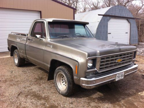 1976 chevrolet chevy shortbox shortbed short swb silverado 454 original pickup, image 5
