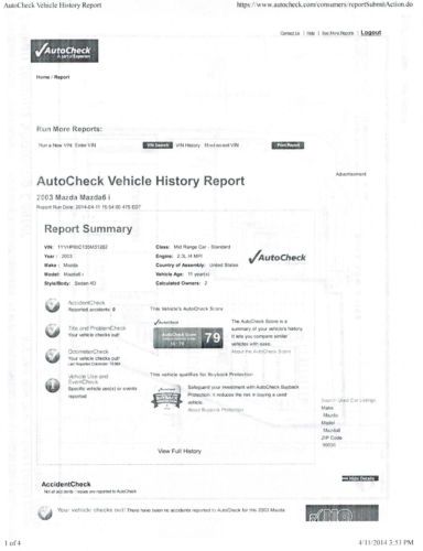 2003 MAZDA 6 i NO RESERVE 89K MILES EXCELLENT EXTERIOR & INTERIOR, image 13