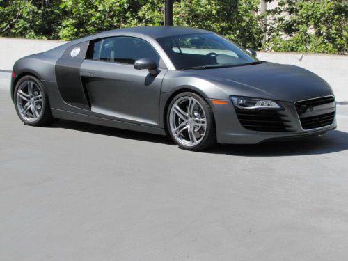 2012 audi r8 quattro in matte graphite with only 13,719 miles!