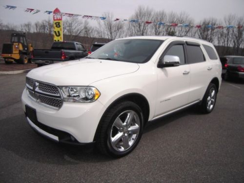 2011 durango citadel auto awd 5.7l hemi leather rear camera navi dvd white 64k