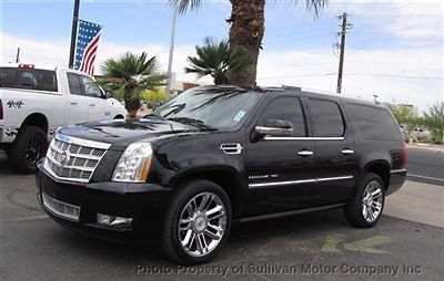 Cadillac escalade esv platinum edition awd luxury suv black on black nice