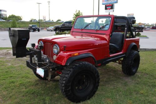 Cj7 jeep! v8! dana 44! lift! 35&#034; tires! deer feeder! winch! led lighting!