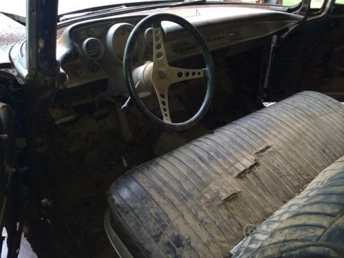 1957 CHEVY BELAIR HARDTOP COUPE STICK PROJECT CAR GARAGE FIND 210 150, image 5