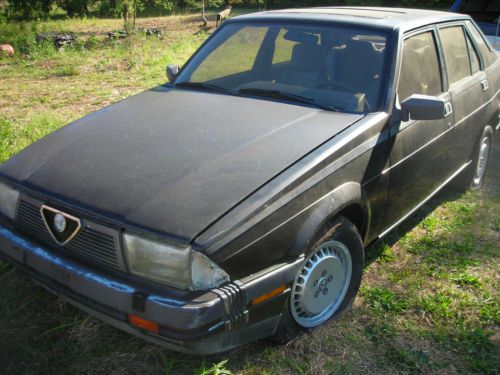 1987 alfa romeo milano four door black sedan for parts or restoration