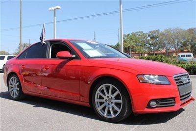 2011 red audi a4 4door sedan manual