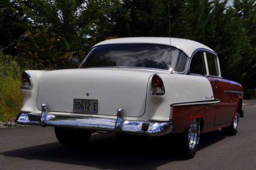 1955 chevrolet bel air 350 muncie 4spd 10 bolt 2dr chevy belair rat hot rod