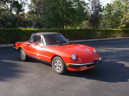 1983 alfa romeo spider veloce convertible 2-door 2.0l