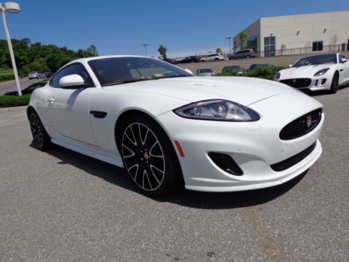 Xkr coupe, white over saddle, supercharged v8, very rare xkr