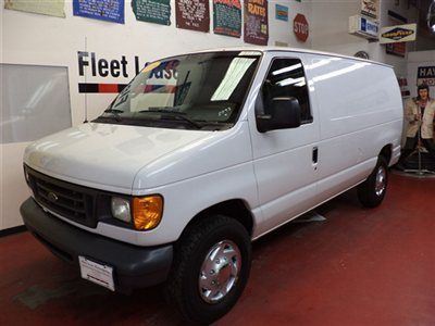 No reserve 2006 ford e-250 cargo, 1 owner off corp. lease, bulkhead, shelves