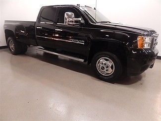 2012 black denali gps 4x4 crew 4d duramax diesel auto leather dually dvd sunroof