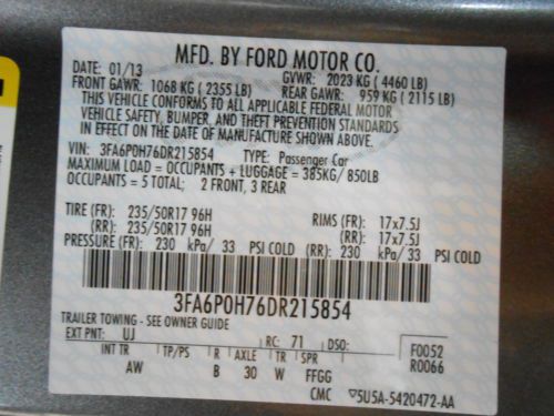 2013 Ford Fusion SE 15K NO RESERVE Salvage Rebuildable Damaged Repairable, image 45