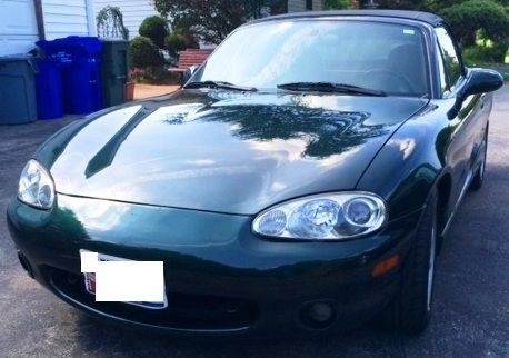 1999 green mazda miata nardi torino new, paint, brakes, tires &amp; top no reserve