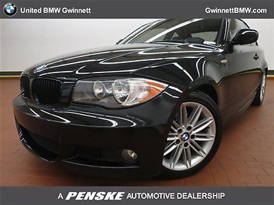 128i 1 series low miles 2 dr coupe automatic gasoline 3.0l straight 6 cyl black