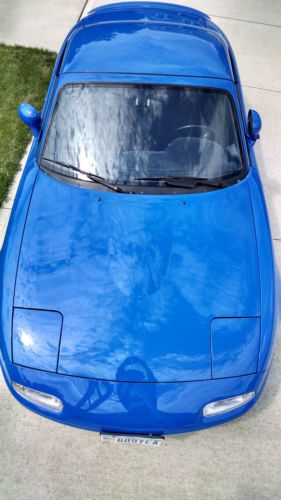 1990 mazda mx-5 miata blue  1.8l bored to 2.0, stroked w/hydra turbo; automatic