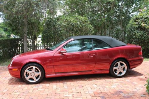 2003 mercedes benz clk430 sport convertible-1-owner-fl-kept-lowest mileage in us