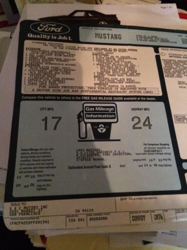 1993 Ford Mustang GT Hatchback 2-Door 5.0L, US $8,500.00, image 6