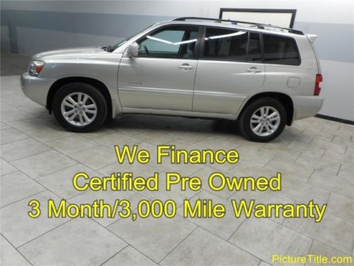 07 highlander hybrid awd leather sunroof gps navi warranty we finance texas