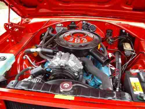 1968 GTX clone, red with white and red bucket seat interior., image 10