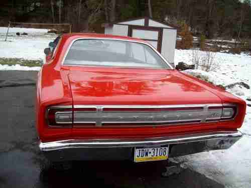 1968 GTX clone, red with white and red bucket seat interior., image 12