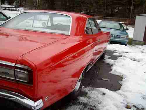 1968 GTX clone, red with white and red bucket seat interior., image 13