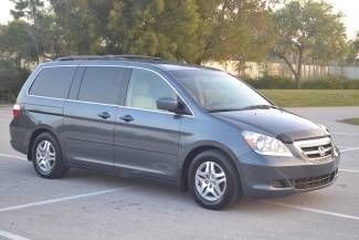 2005 honda odyssey ex-l gray leather, alloy, power doors clean carfax no reserve