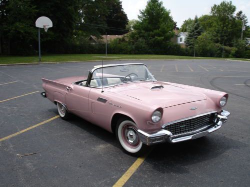 57 thunderbird dusk rose california car - no rust ever