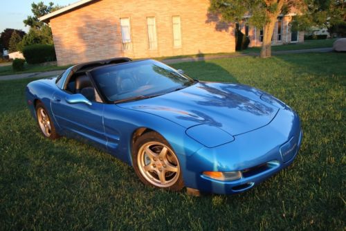 1998 chevrolet corvette manual trans, new clutch, z06 diff, carbon targa top