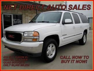 04 yukon xl 4wd leather buckets 80k miles certified warranty net direct auto tex