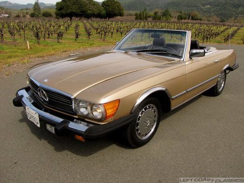 1985 mercedes benz 380sl convertible - nice, two-owner california car