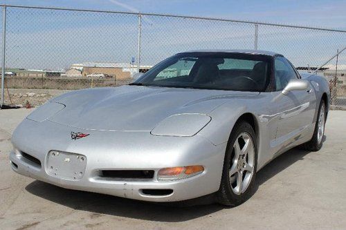 2002 chevrolet corvette coupe damaged rebuilder fixer runs! only 71k miles l@@k!