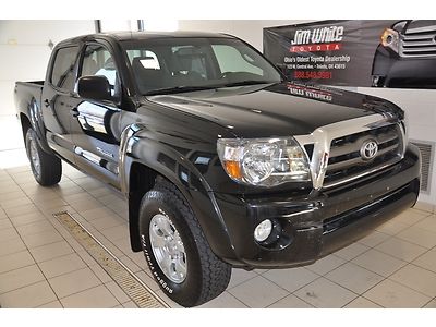 Cab 4.0l v6 pre-runner sr5 trd off-road certified one owner black tow drl 16 in